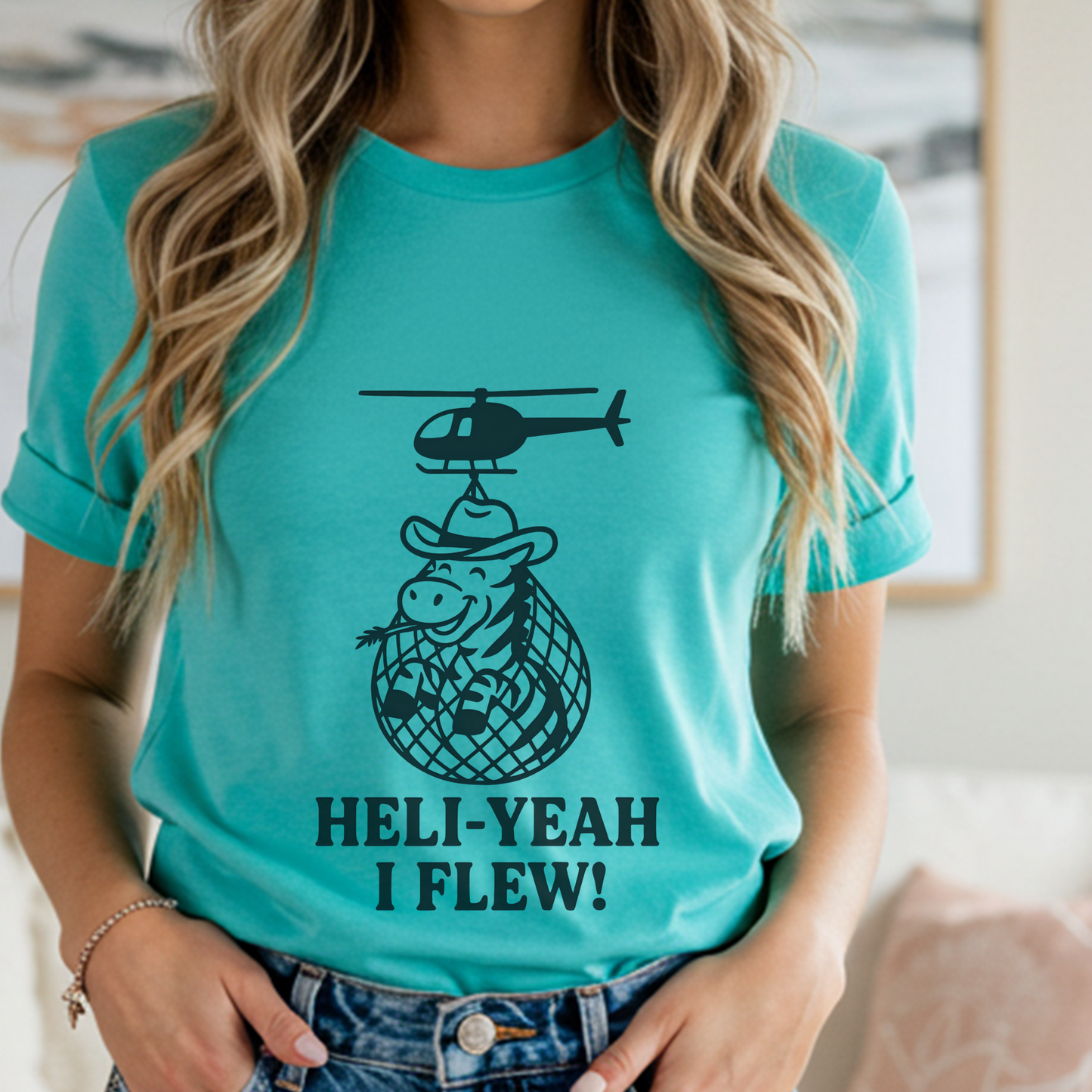 Funny Zebra Escape Shirt | “Heli-Yeah I Flew” Viral Ed Tee | Rutherford County Animal Fugitive Gift | Equestrian Humor for Flight-Risk Fans