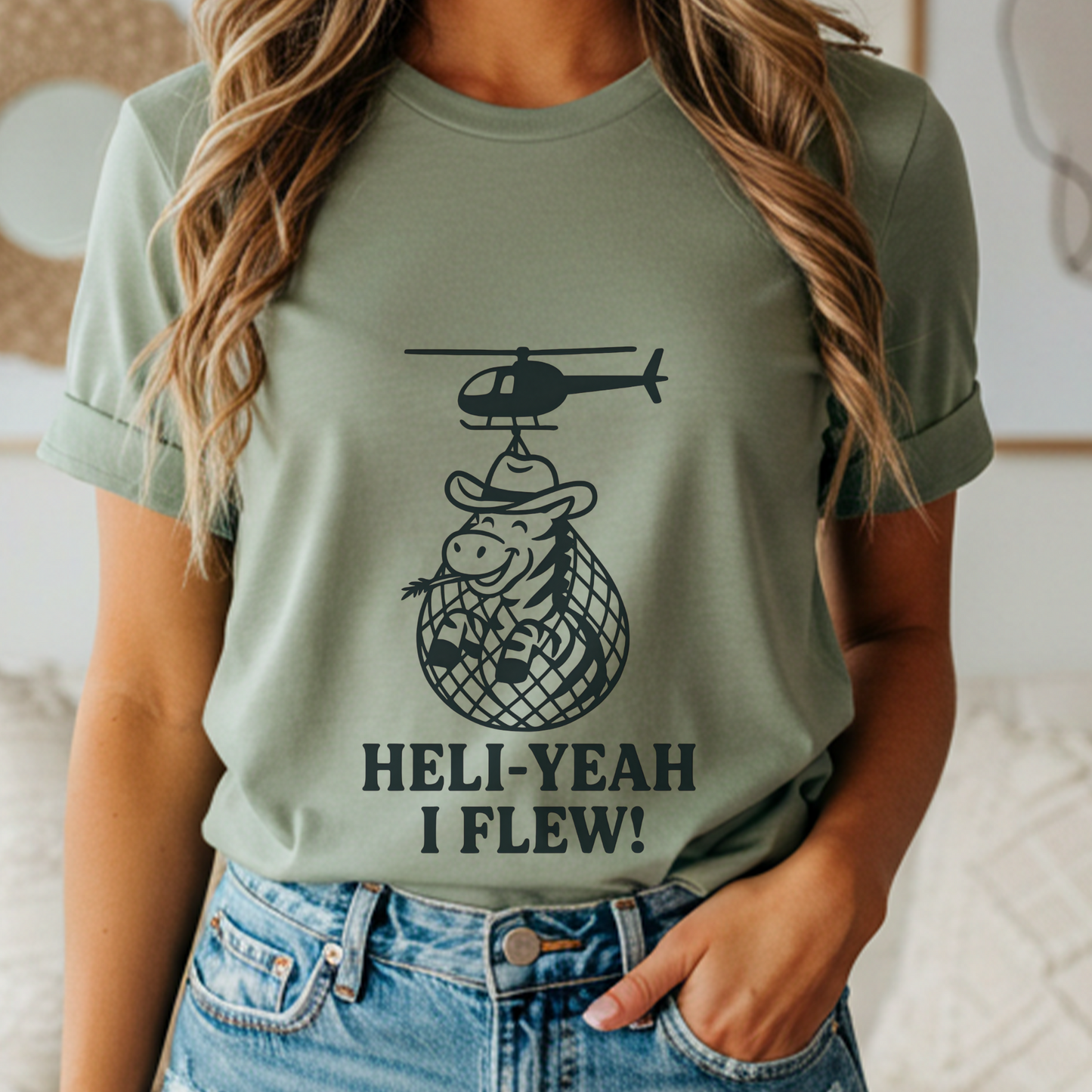 Funny Zebra Escape Shirt | “Heli-Yeah I Flew” Viral Ed Tee | Rutherford County Animal Fugitive Gift | Equestrian Humor for Flight-Risk Fans