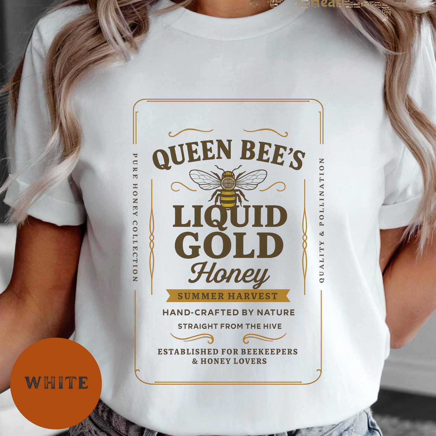 Queen Bee Shirt Honey Farm Graphic Tee Summer Harvest Western Cowgirl Shirt Beekeeper Gift Rustic Country Funny Bee T-Shirt