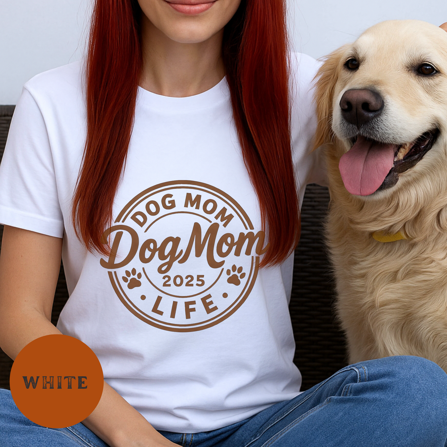 Dog Mom Life Shirt 2025 Vintage Pet Lover Tee for Women Funny Rustic Western Animal Mom Graphic Country Girl Gift