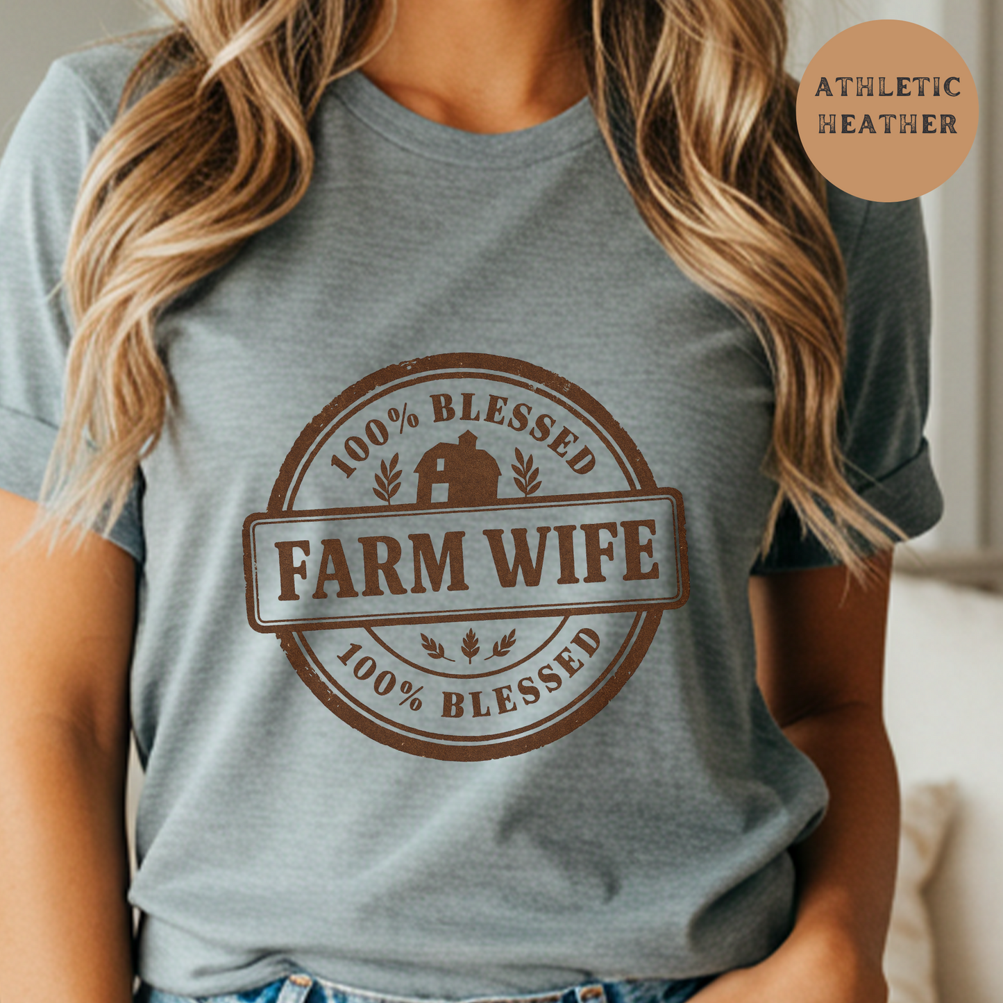 Farm Wife Shirt Vintage Western Tee Rustic Country Graphic Cowgirl Life Top Blessed Farm Mom Gift Homestead Pride Shirt