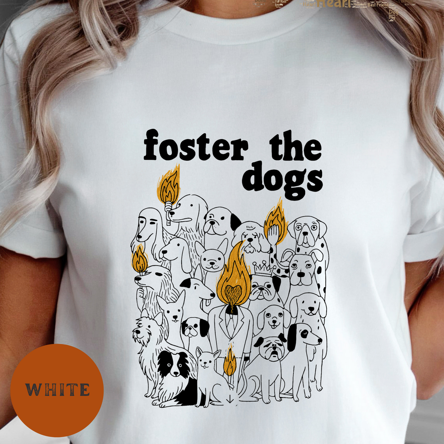 Foster the Dogs Shirt – Parody Band Album Cover Style Tee for Dog Rescue Lovers, Animal Adoption Humor, Foster Mom Gift