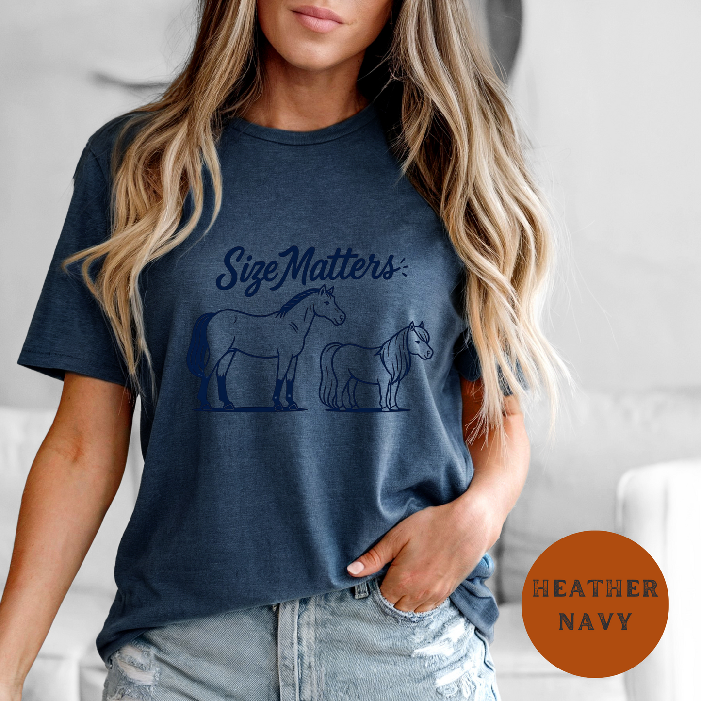 Funny Horse Girl Shirt, Size Matters Tee, Pony Lover Gift, Western T shirt, Equestrian, Cowgirl Barn Life, Graphic T-Shirt