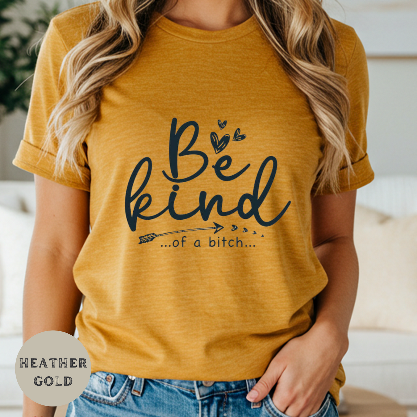 Funny Be Kind Shirt – Sarcastic Cowgirl Graphic Tee, Sassy Western Farm Humor T-Shirt, Rustic Country Life Shirt for Women