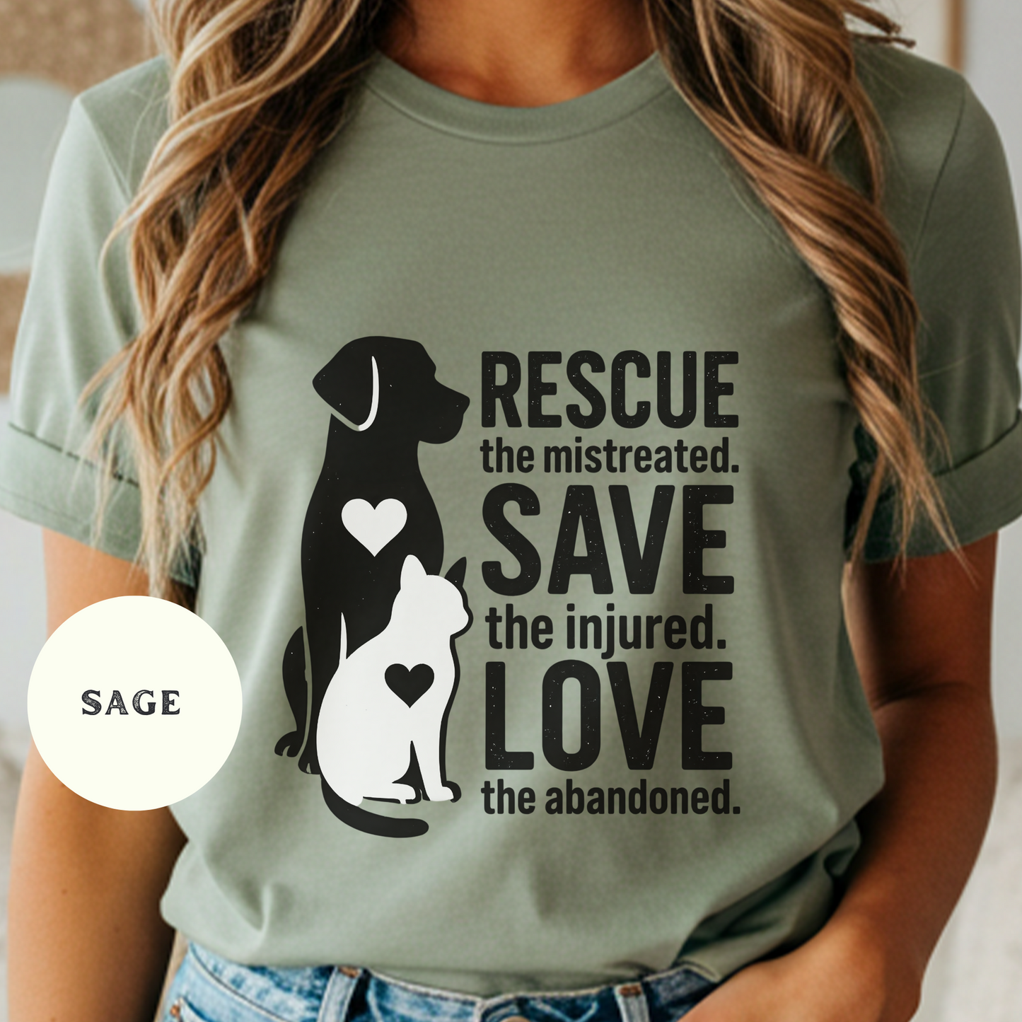 Dog Rescue Shirt Cat Lover Tee Save Adopt Don’t Shop Animal Shelter Volunteer Gift Country Farm Pet Adoption Shirt