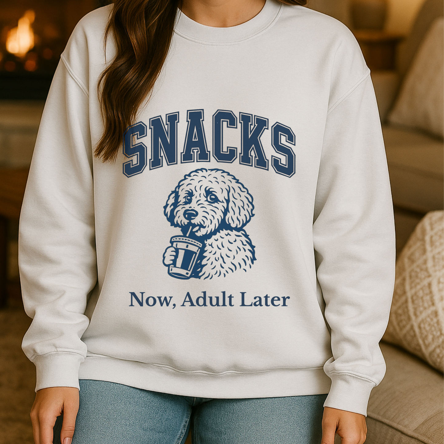 Dog Mom Sweatshirt, Snacks Now Adult Later hoodie | funny snack lover tee | western sarcastic dog mom shirt