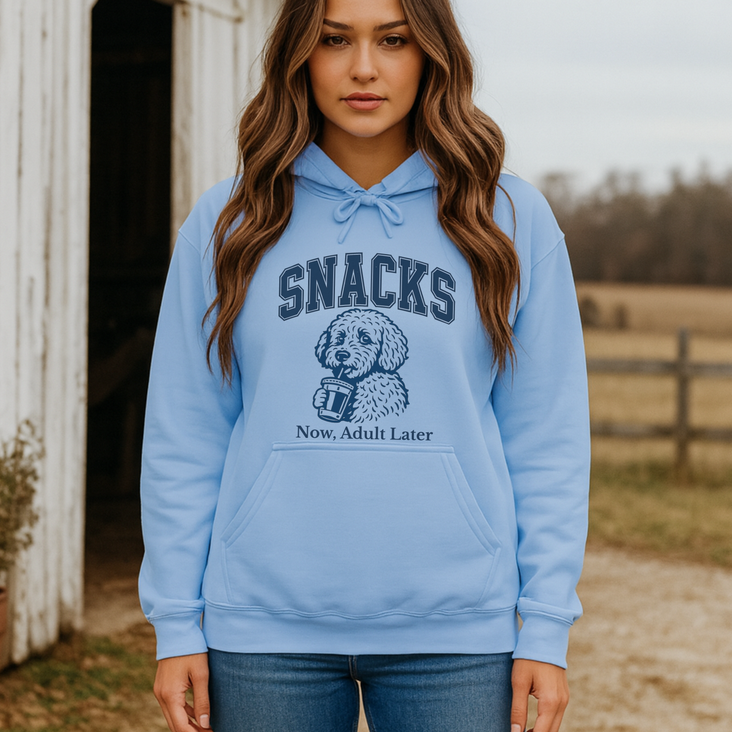 Dog Mom Hoodie, Snacks Now Adult Later hoodie | funny snack lover tee | western sarcastic dog mom shirt