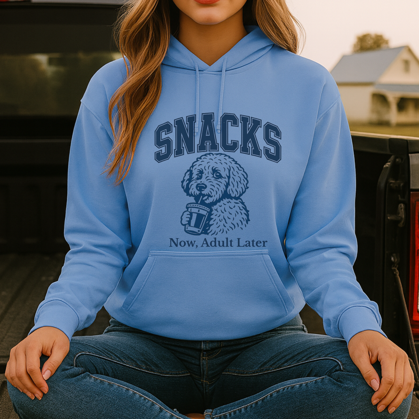 Dog Mom Hoodie, Snacks Now Adult Later hoodie | funny snack lover tee | western sarcastic dog mom shirt