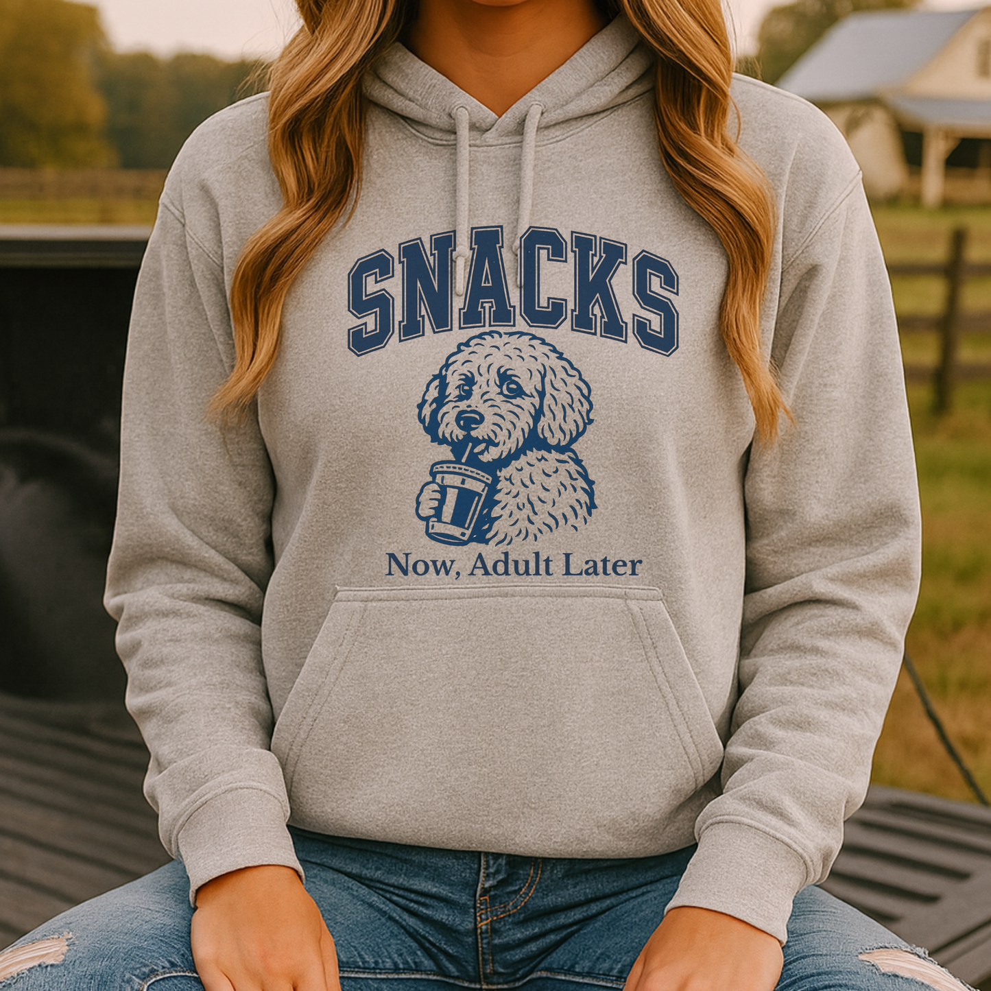 Dog Mom Hoodie, Snacks Now Adult Later hoodie | funny snack lover tee | western sarcastic dog mom shirt