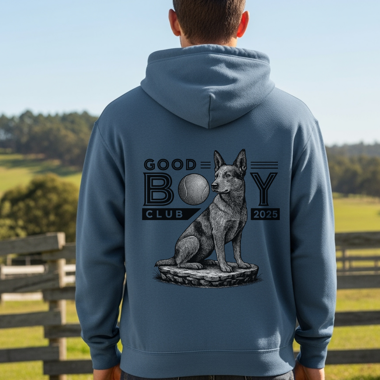 Blue Heeler Dog Mom Hoodie Funny Good Boy Club Sweatshirt for Dog Dads Pet Owners Fur Baby Lovers