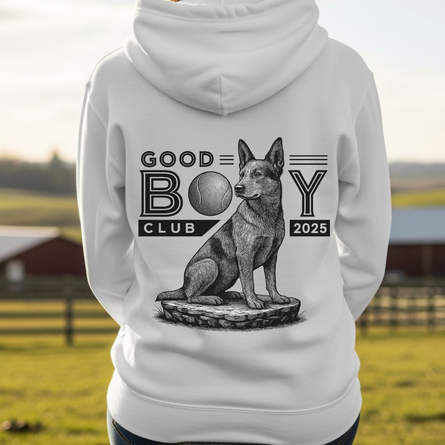 Blue Heeler Dog Mom Hoodie Funny Good Boy Club Sweatshirt for Dog Dads Pet Owners Fur Baby Lovers