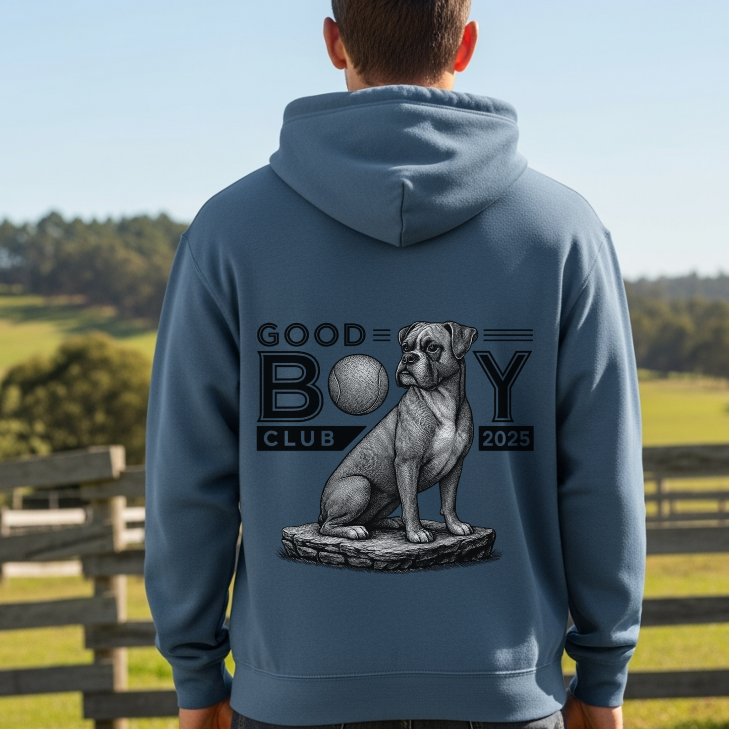 Boxer Dog Mom Hoodie Funny Good Boy Club Sweatshirt for Dog Dads Pet Owners Fur Baby Lovers