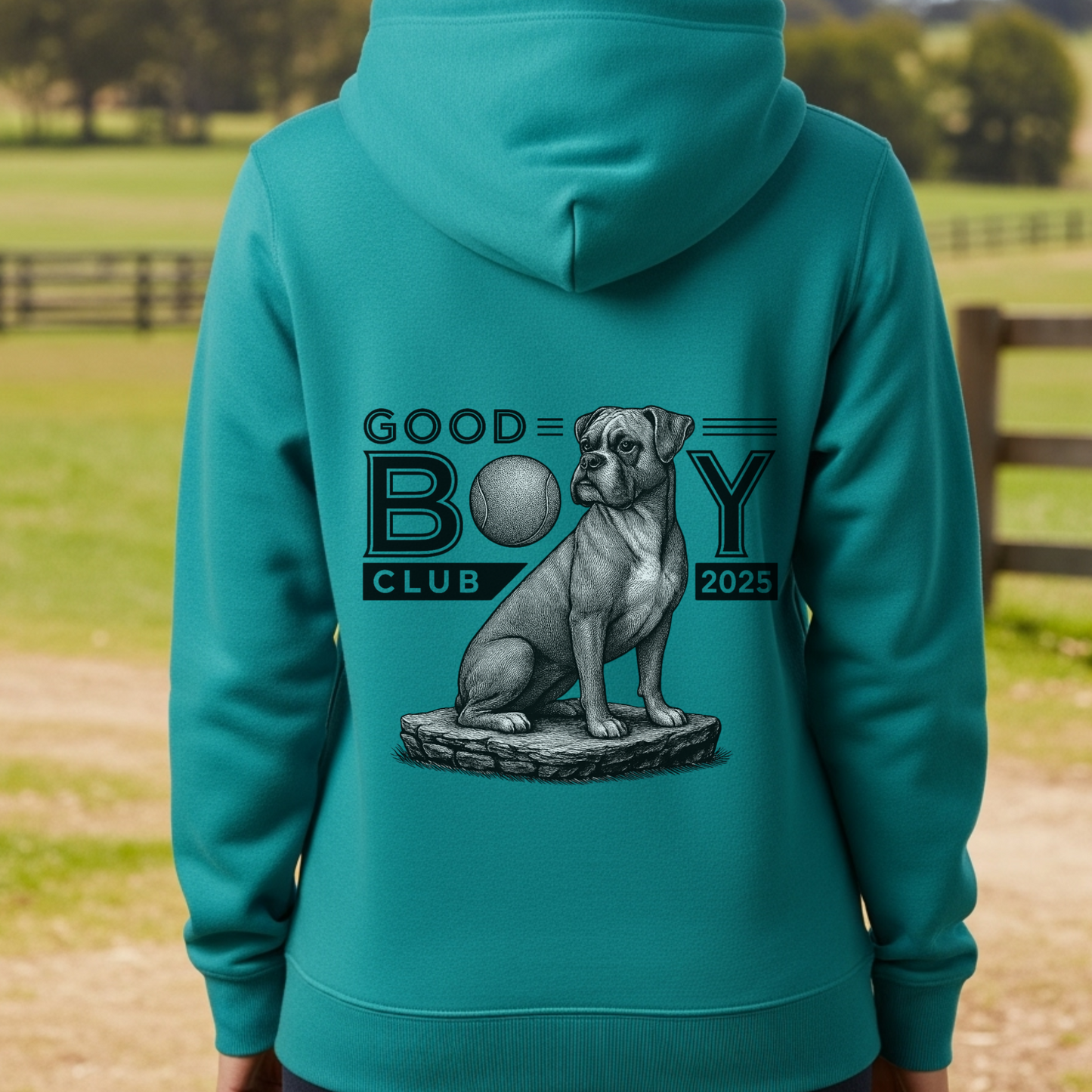 Boxer Dog Mom Hoodie Funny Good Boy Club Sweatshirt for Dog Dads Pet Owners Fur Baby Lovers