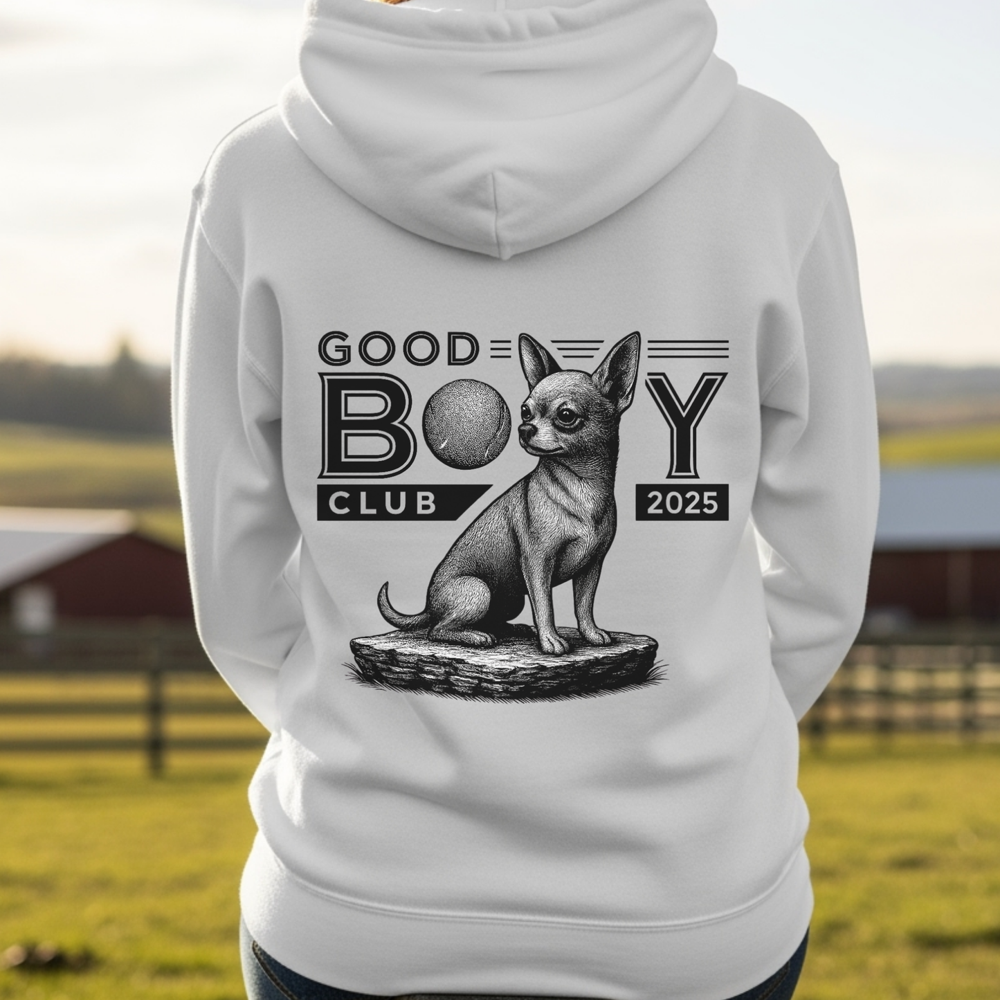 Chihuahua Hoodie for Dog Moms Dog Dads Good Boy Club 2025 Funny Dog Lover Gift Sweatshirt for Pet Owners