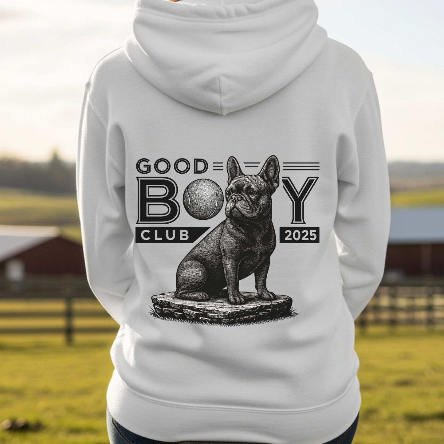 French Bulldog Hoodie Funny Dog Mom Dog Dad Gift Good Boy Club Sweatshirt for Pet Owners and Fur Baby Parents