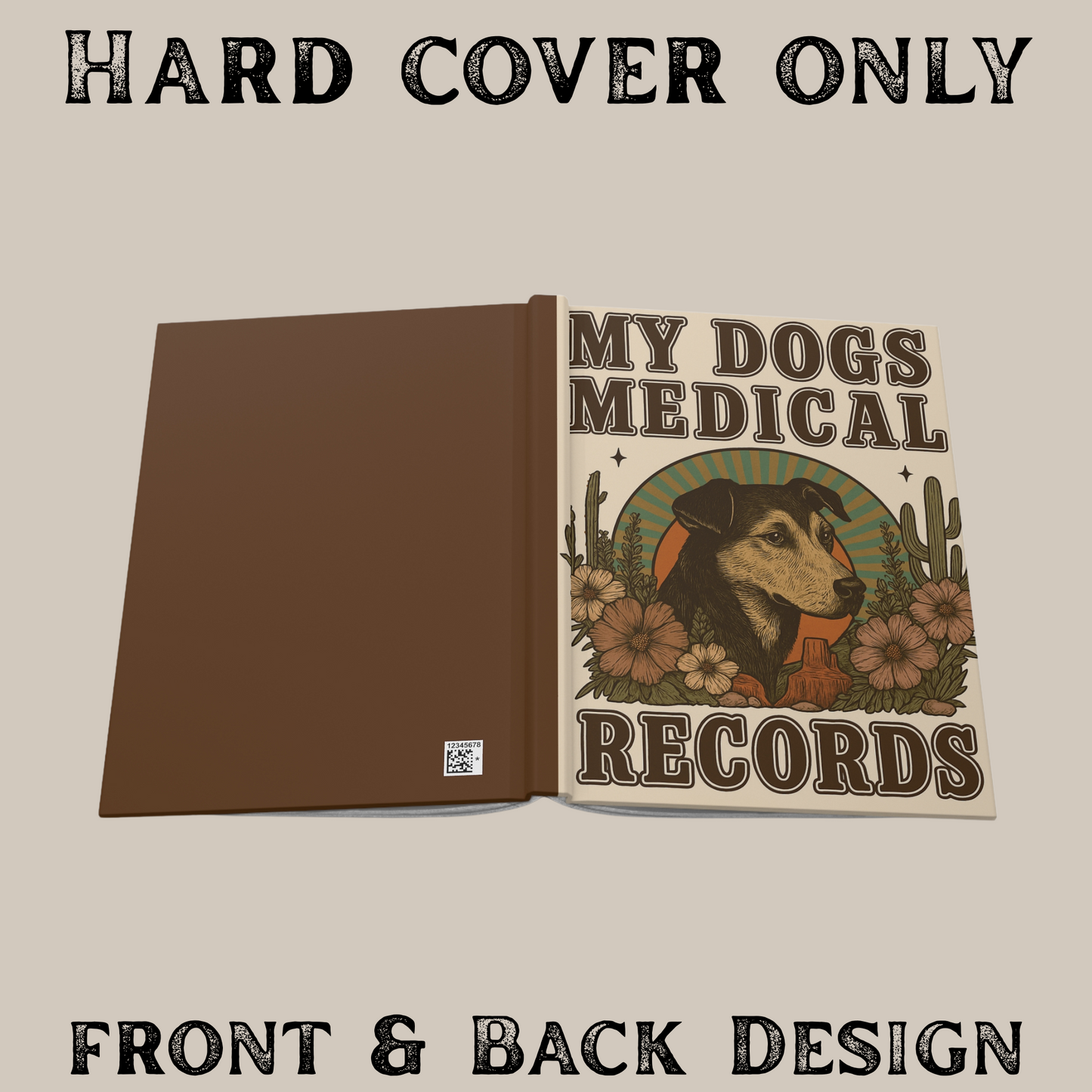 Journal Dog Medical Records Hardcover Pet Health Log Book Vet Visits Vaccination Record Puppy Training Notes Organizer