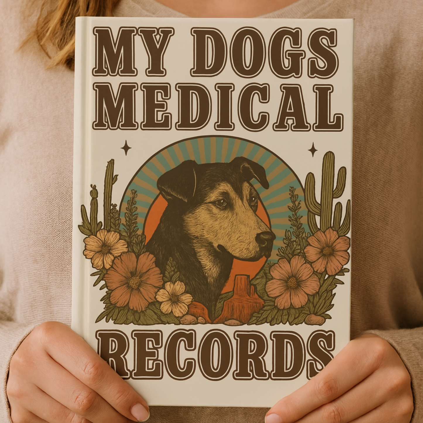 Journal Dog Medical Records Hardcover Pet Health Log Book Vet Visits Vaccination Record Puppy Training Notes Organizer
