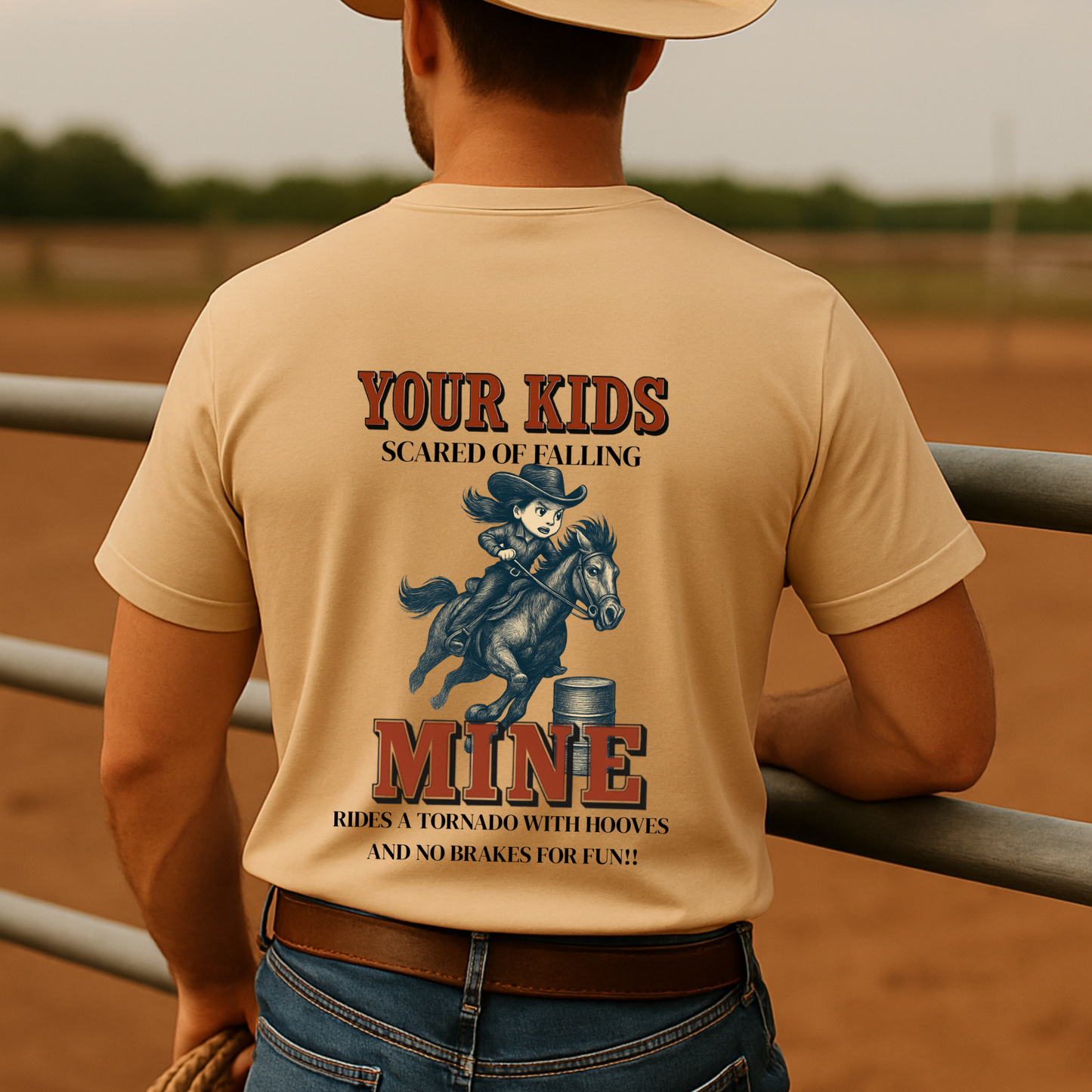 Back Printed- Rodeo Kids Shirt Barrel Racing Tee Youth Rodeo T-Shirt Bull Riding Team Roping Steer Wrestling Western Horseback Riding Tee