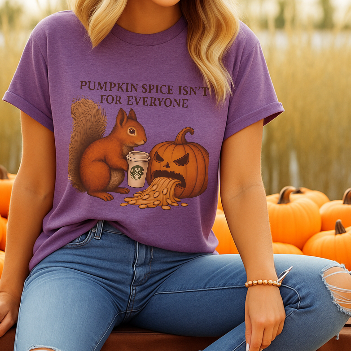 Funny Pumpkin Spice Shirt | PSL Humor Tee for Fall | “Pumpkin Spice Isn’t for Everyone” Shirt | Cute Squirrel Autumn T-Shirt