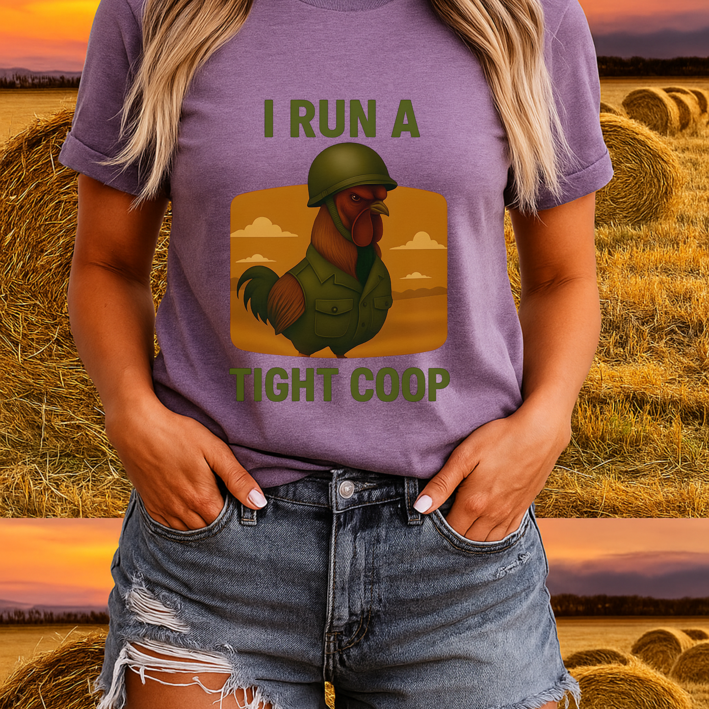 Funny Chicken Coop Wall Art | Farmhouse Henhouse Decor | Rooster Humor Sign | Rustic Chicken Gift | Barnyard Animal Lover Wall Print | I Run A Tight Coop Poster