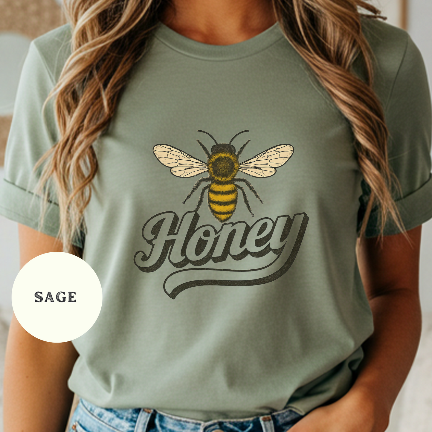 Retro Honey Bee Shirt Vintage Bee Graphic Tee Funny Farm Shirt Cowgirl Beekeeper Gift Rustic Insect T Shirt Country Life Tee