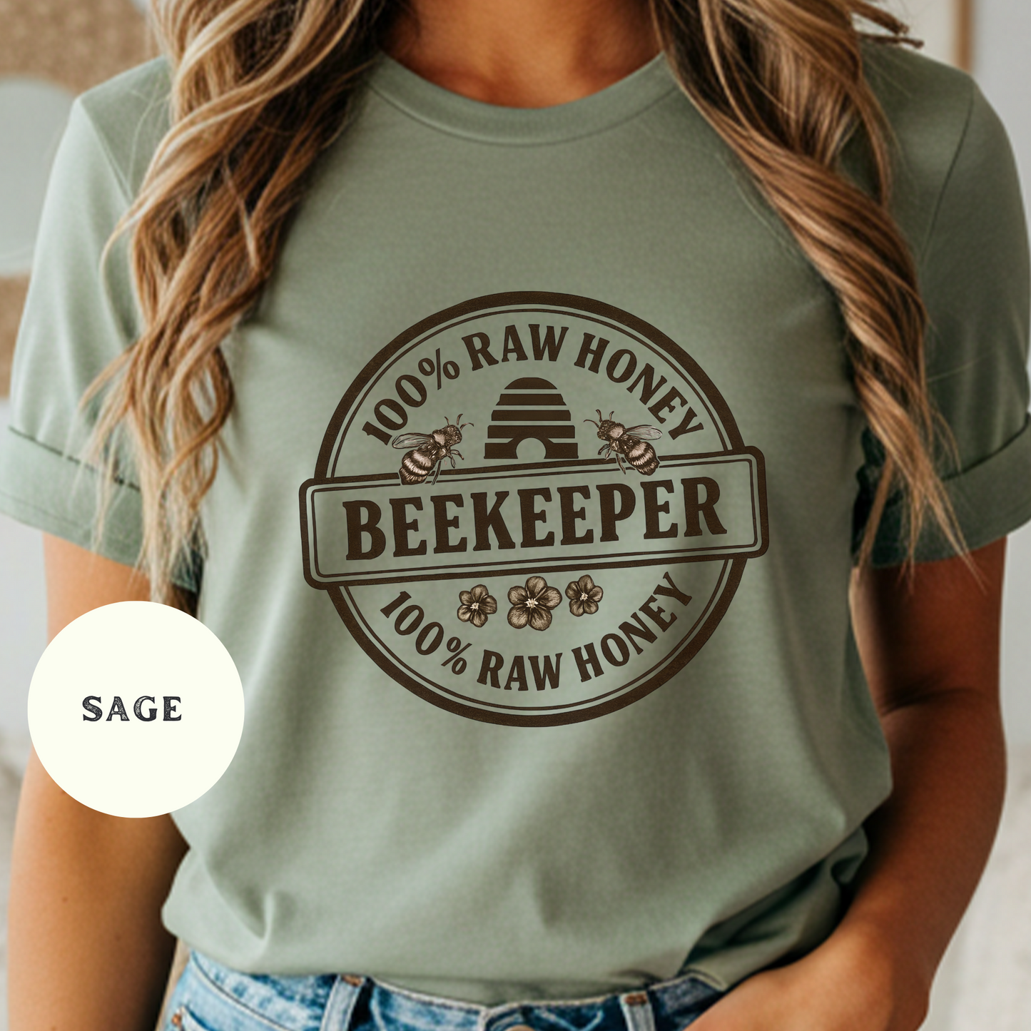 Rustic Beekeeper Shirt for Women, Men, Western Bee Lover Tee, Vintage Raw Honey Graphic, Farm Life T-Shirt, Apiary Gift Country Style