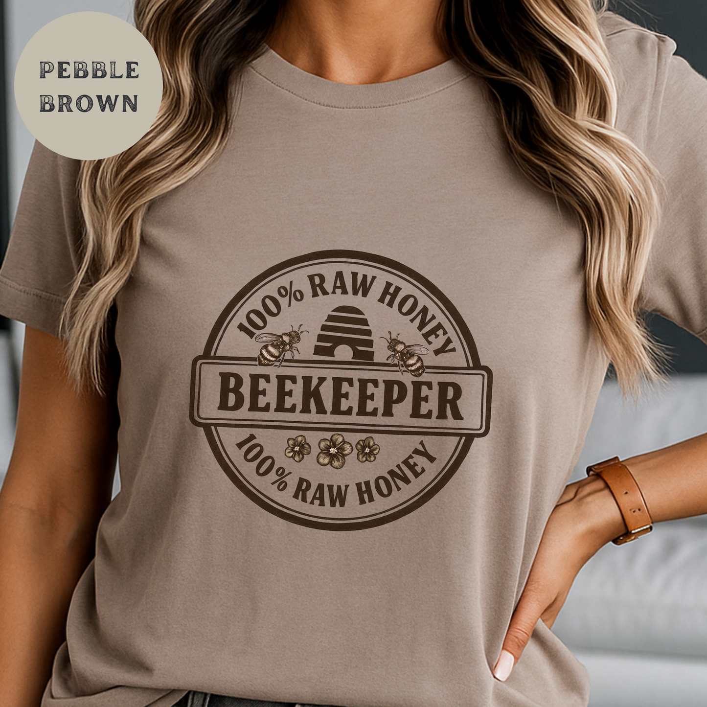 Rustic Beekeeper Shirt for Women, Men, Western Bee Lover Tee, Vintage Raw Honey Graphic, Farm Life T-Shirt, Apiary Gift Country Style