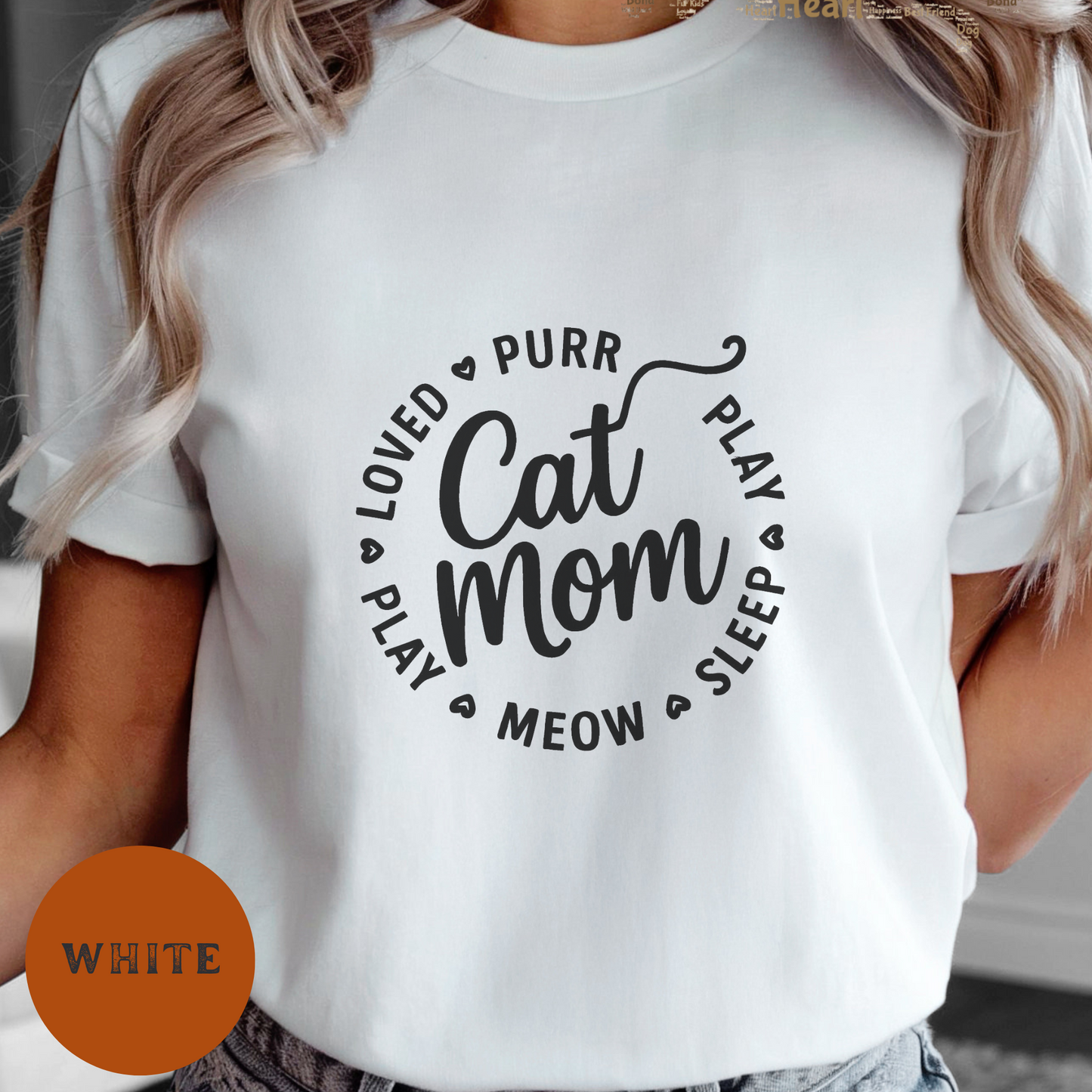 Cat Mom Shirt for Women Funny Pet Lover Tee Cute Kitty Graphic Cat Lady Gift T-Shirt Cozy Feline Owner Apparel Fur Mama Top