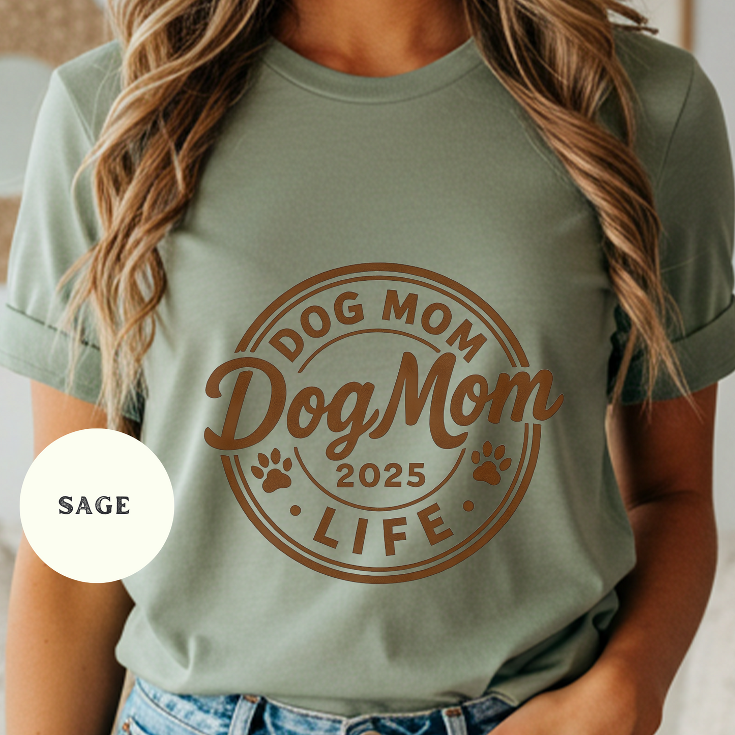 Dog Mom Life Shirt 2025 Vintage Pet Lover Tee for Women Funny Rustic Western Animal Mom Graphic Country Girl Gift