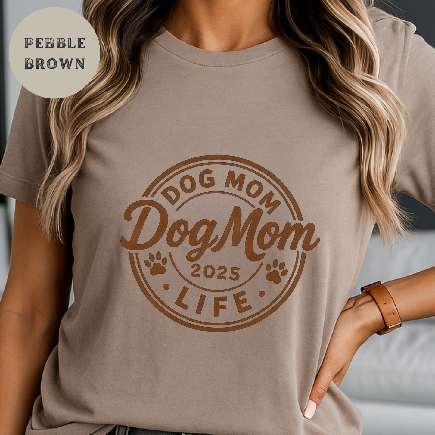 Dog Mom Life Shirt 2025 Vintage Pet Lover Tee for Women Funny Rustic Western Animal Mom Graphic Country Girl Gift
