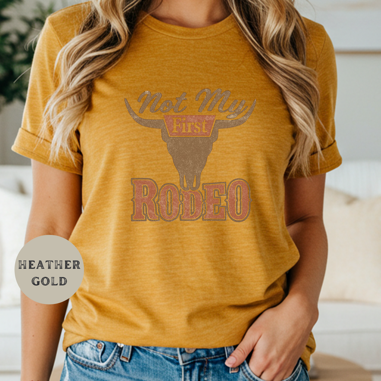 Not My First Rodeo Shirt Funny Western Cowgirl Tee Vintage Rustic Rodeo Graphic Country Humor T-Shirt Farm Life Style