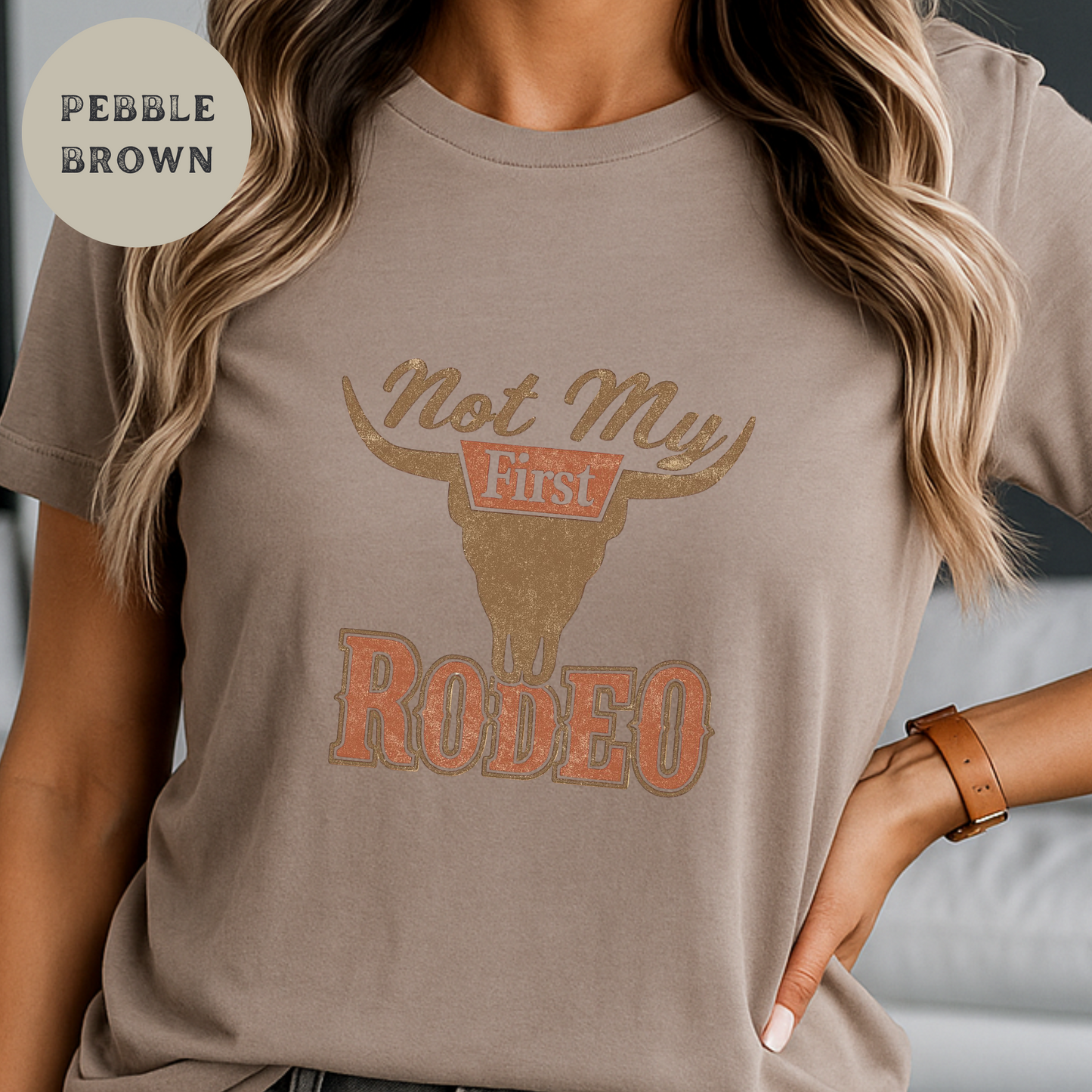 Not My First Rodeo Shirt Funny Western Cowgirl Tee Vintage Rustic Rodeo Graphic Country Humor T-Shirt Farm Life Style