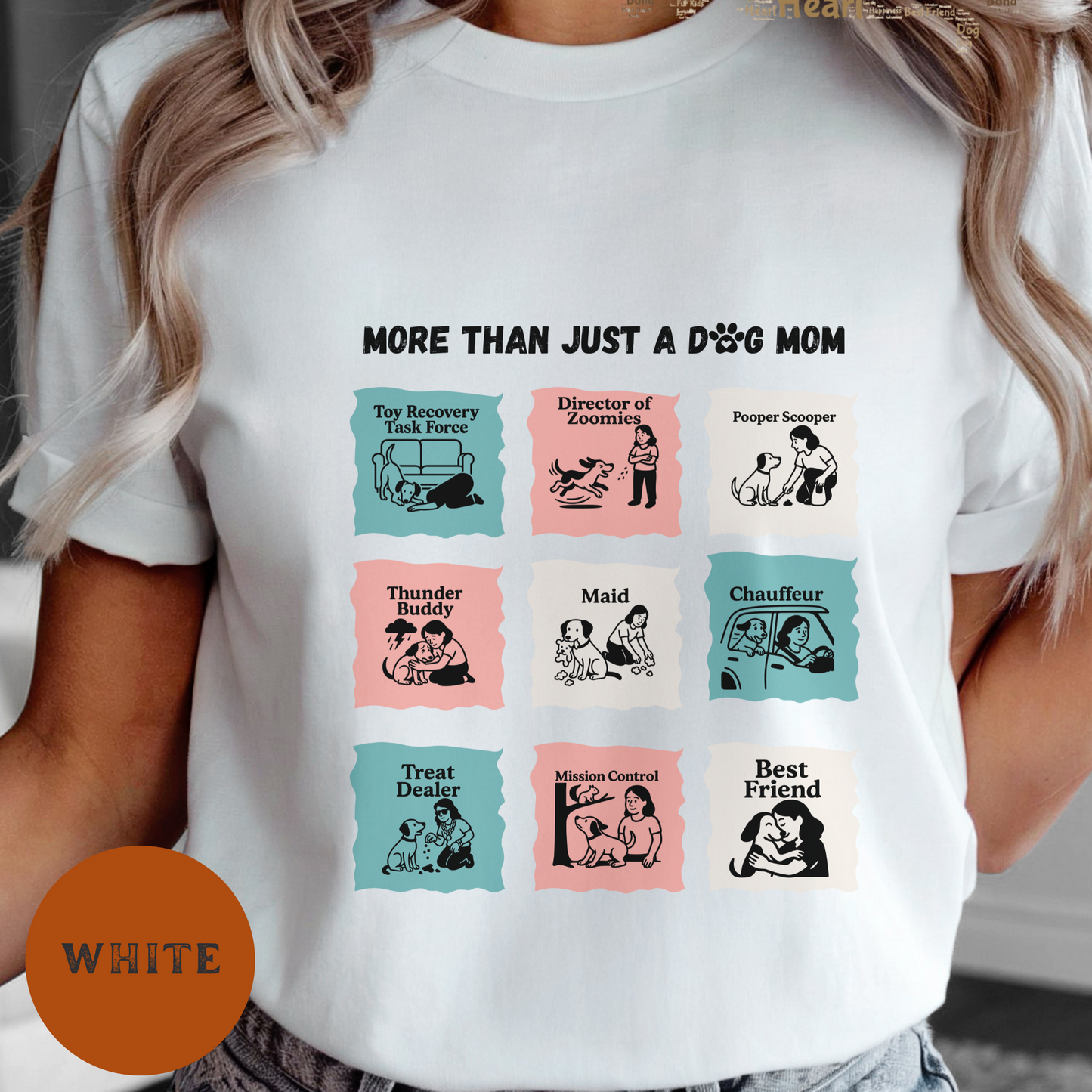 Funny Dog Mom Shirt with Sayings, Sarcastic Pet Lover Tee, Dog Mom Duties Graphic, Vintage Dog Caretaker Tee, Rescue Animal Shirt