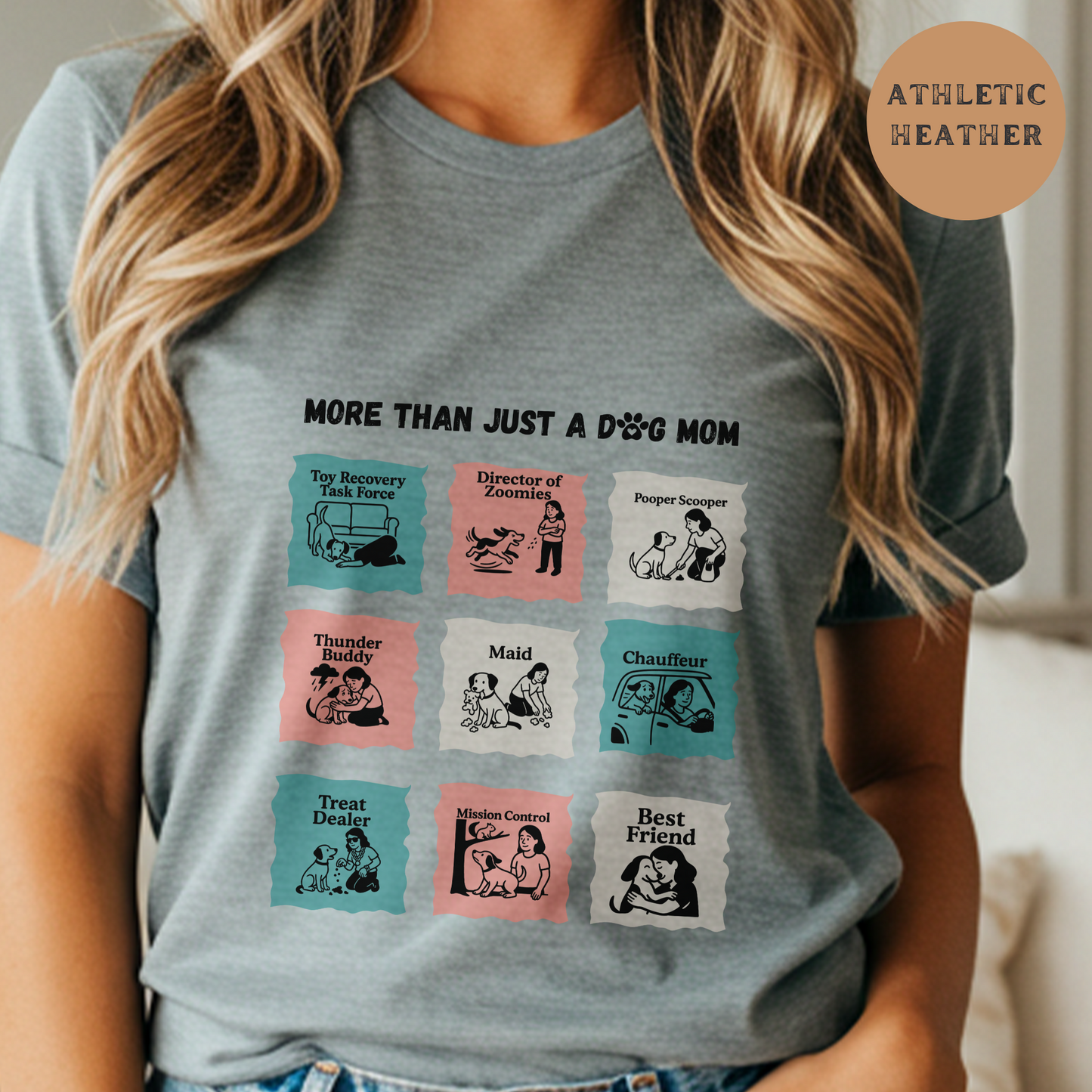 Funny Dog Mom Shirt with Sayings, Sarcastic Pet Lover Tee, Dog Mom Duties Graphic, Vintage Dog Caretaker Tee, Rescue Animal Shirt