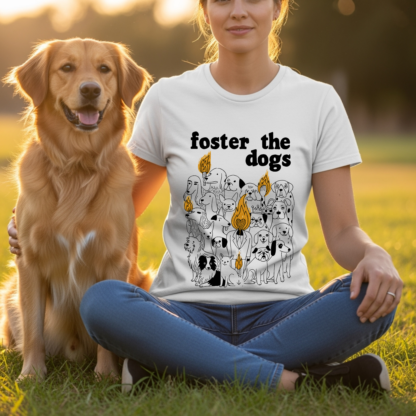 Foster the Dogs Shirt – Parody Band Album Cover Style Tee for Dog Rescue Lovers, Animal Adoption Humor, Foster Mom Gift