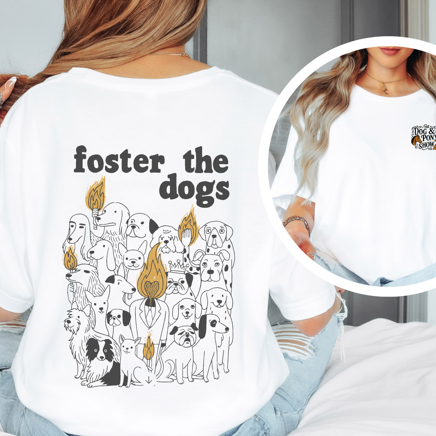 Foster the Dogs Shirt , Vintage Dog Rescue Tee for Dog Lovers, Animal Adoption Volunteers, Funny Pet Rescue Gift for Dog People