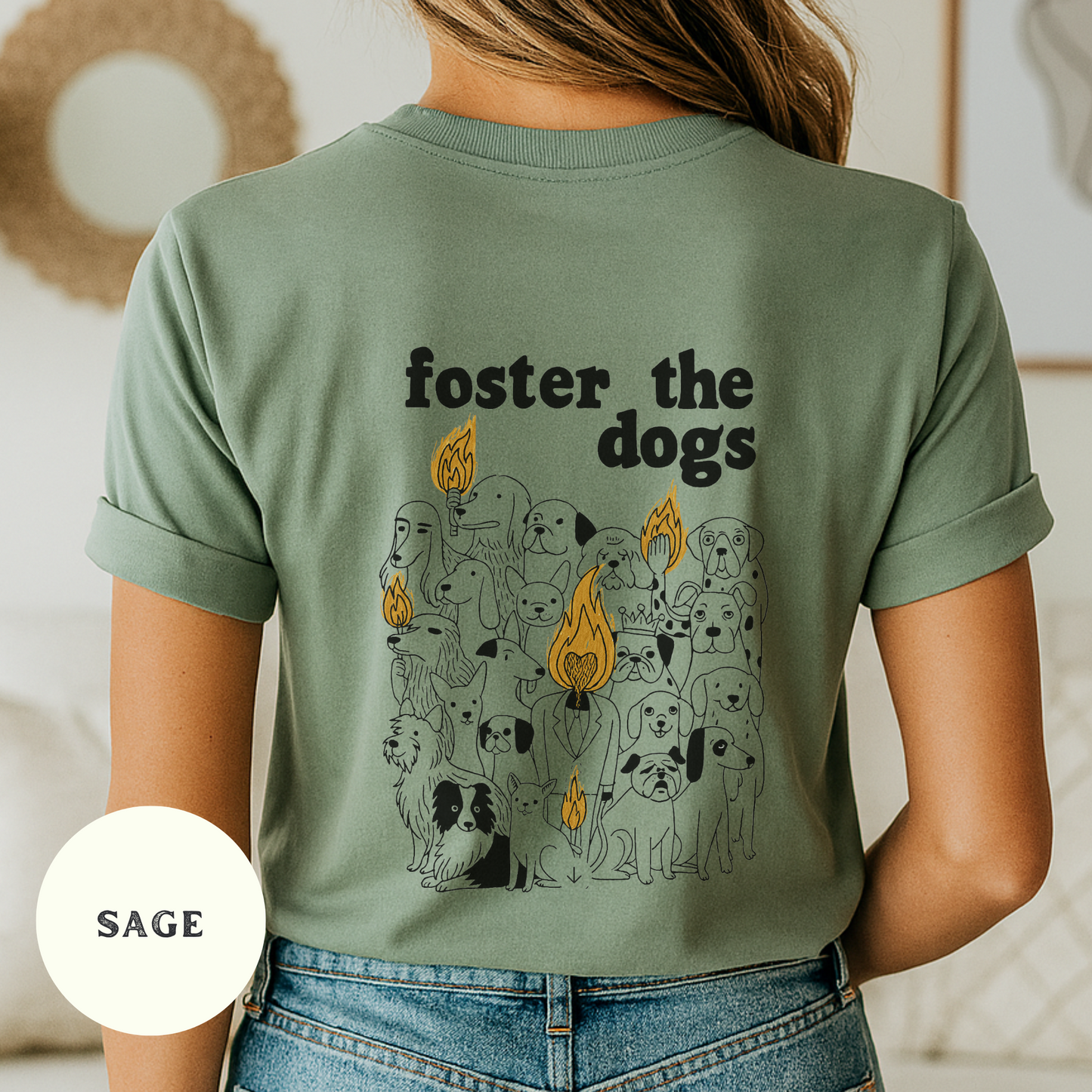 Foster the Dogs Shirt , Vintage Dog Rescue Tee for Dog Lovers, Animal Adoption Volunteers, Funny Pet Rescue Gift for Dog People