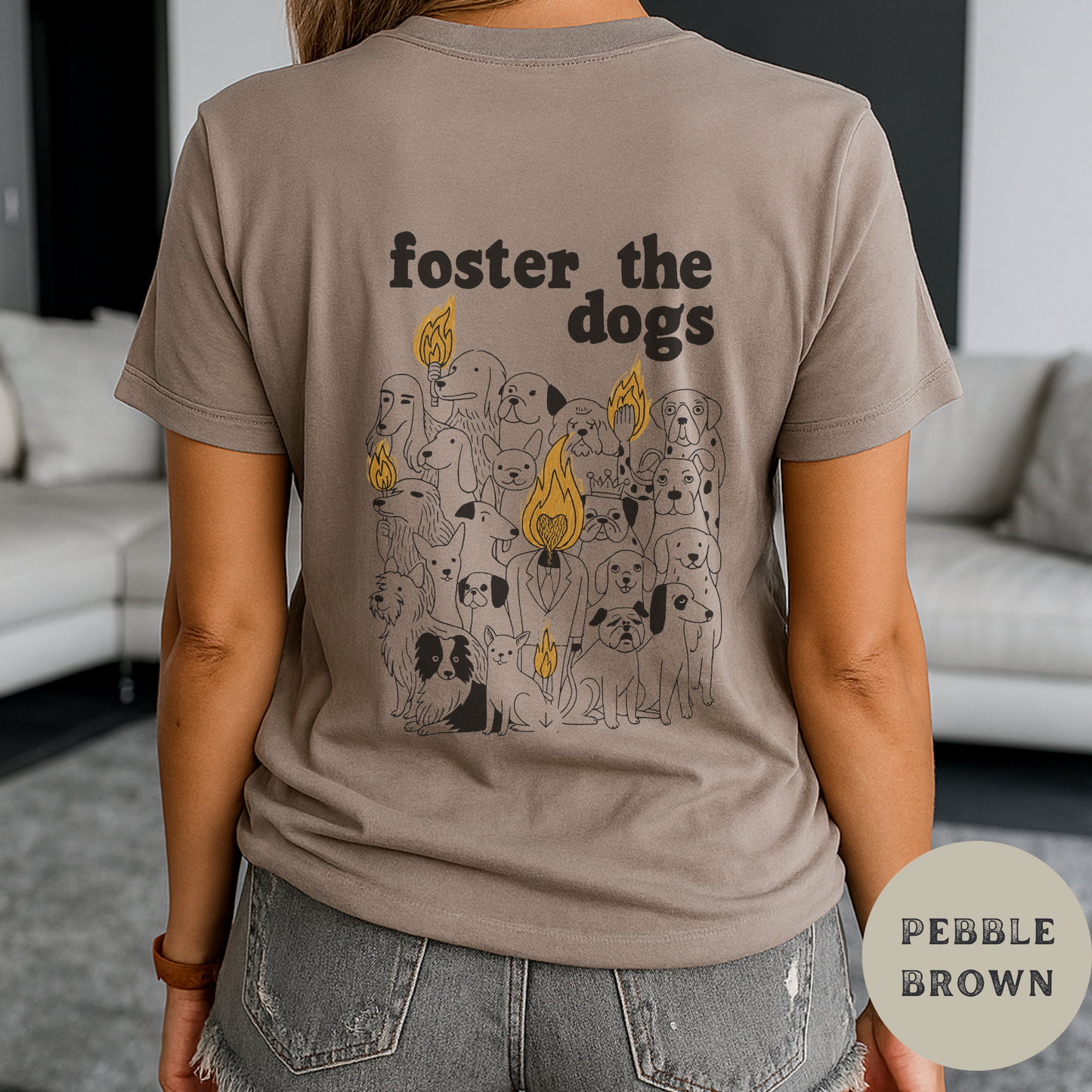 Foster the Dogs Shirt , Vintage Dog Rescue Tee for Dog Lovers, Animal Adoption Volunteers, Funny Pet Rescue Gift for Dog People