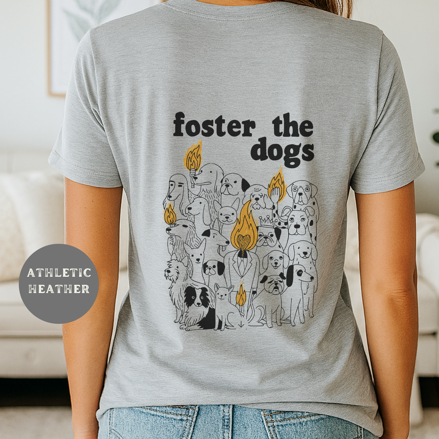 Foster the Dogs Shirt , Vintage Dog Rescue Tee for Dog Lovers, Animal Adoption Volunteers, Funny Pet Rescue Gift for Dog People
