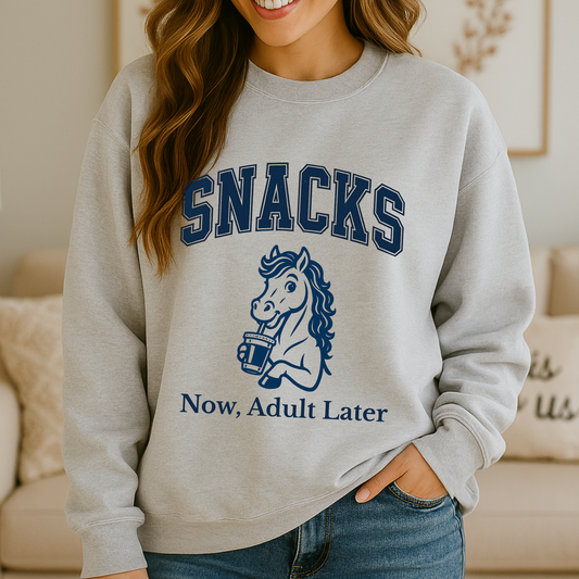 Horse Girl Hoodie, Horse Girl Sweatshirt, Snacks Now Hoodie, Snacks Now Sweatshirt, Animal Lover Hoodie