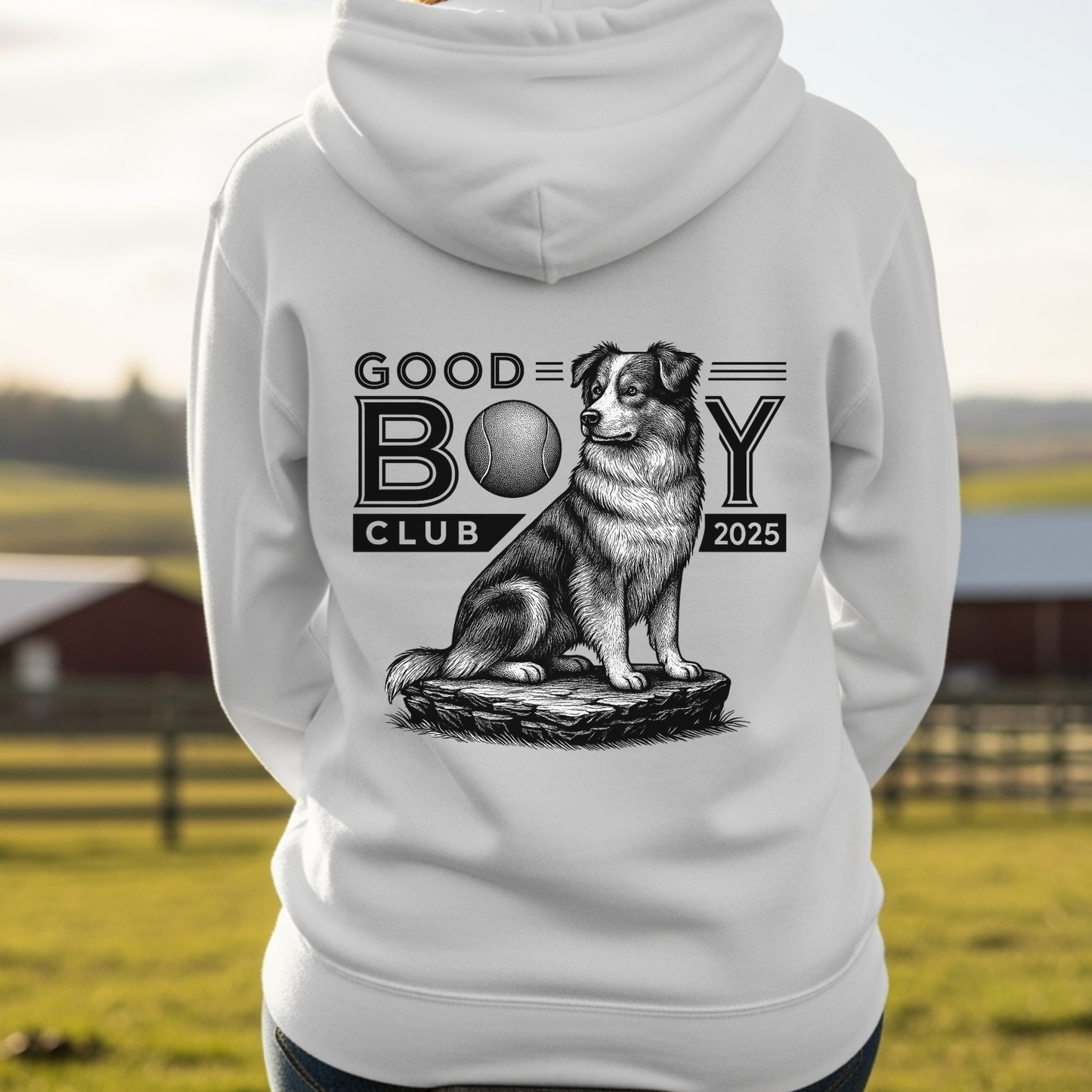 Australian Shepherd Dog Mom Hoodie Funny Good Boy Club Sweatshirt for Dog Dads Pet Owners Fur Baby Lovers