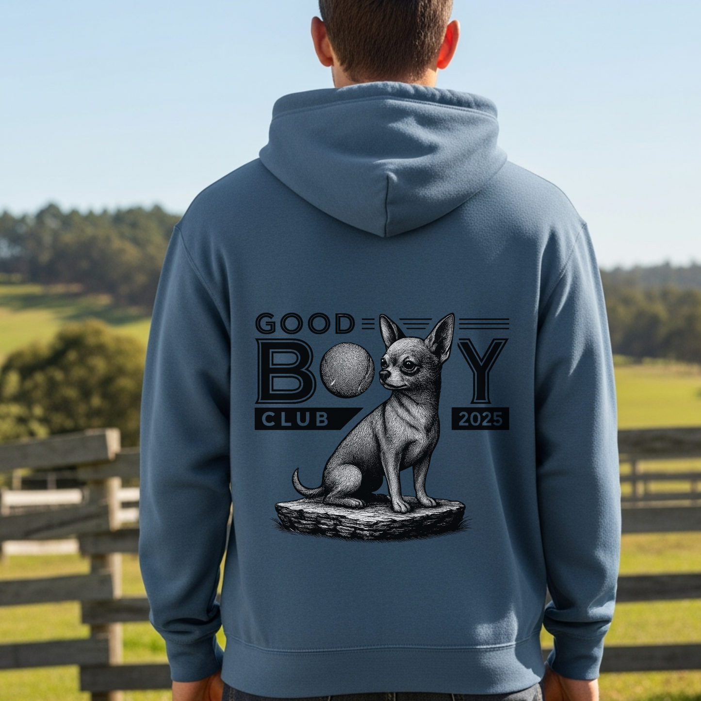 Chihuahua Hoodie for Dog Moms Dog Dads Good Boy Club 2025 Funny Dog Lover Gift Sweatshirt for Pet Owners