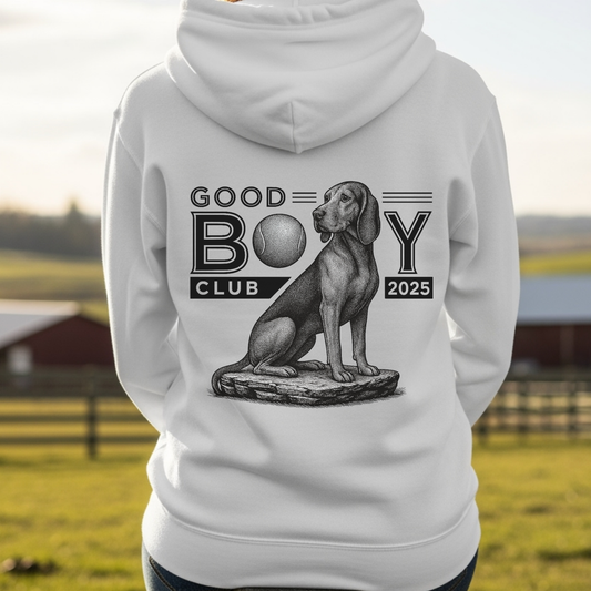 Coonhound Hoodie for Dog Moms Dog Dads Good Boy Club 2025 Funny Dog Lover Gift Sweatshirt for Pet Owners