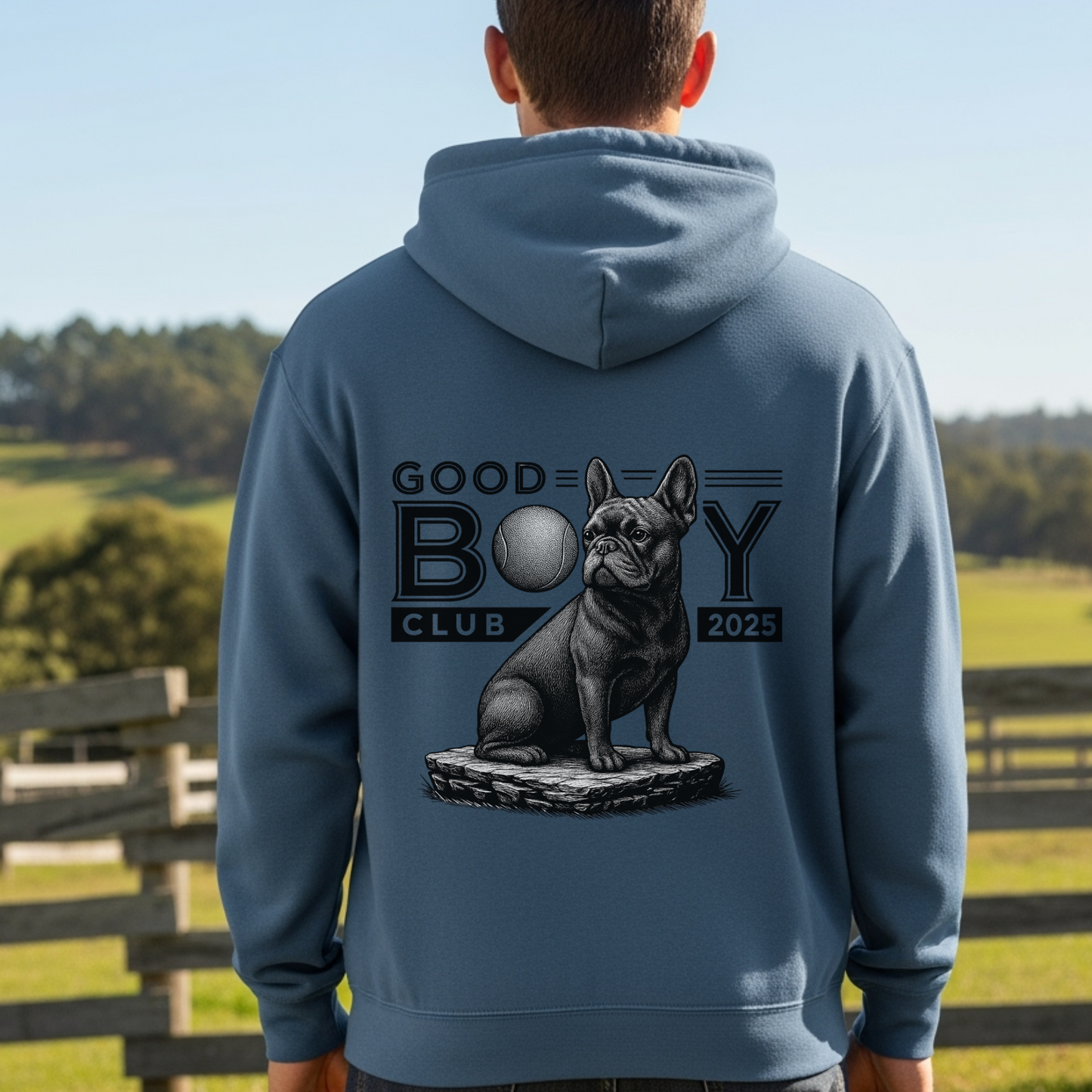 French Bulldog Hoodie Funny Dog Mom Dog Dad Gift Good Boy Club Sweatshirt for Pet Owners and Fur Baby Parents
