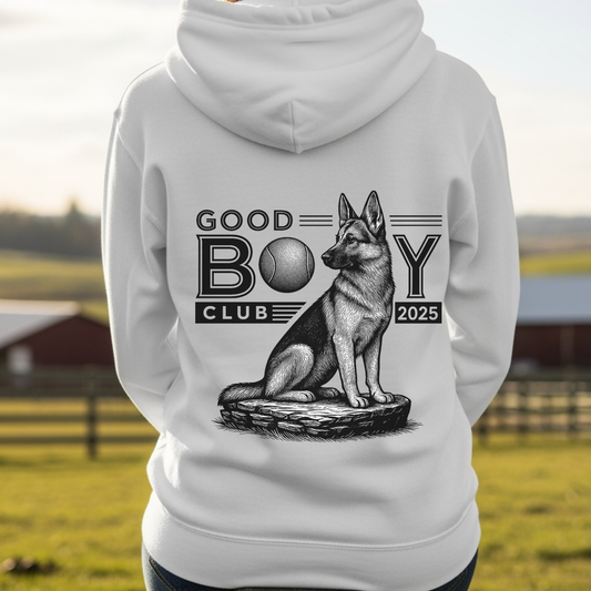 German Shepherd Hoodie for Dog Moms Dog Dads Pet Owners Good Boy Club Sweatshirt Dog Lover Gift