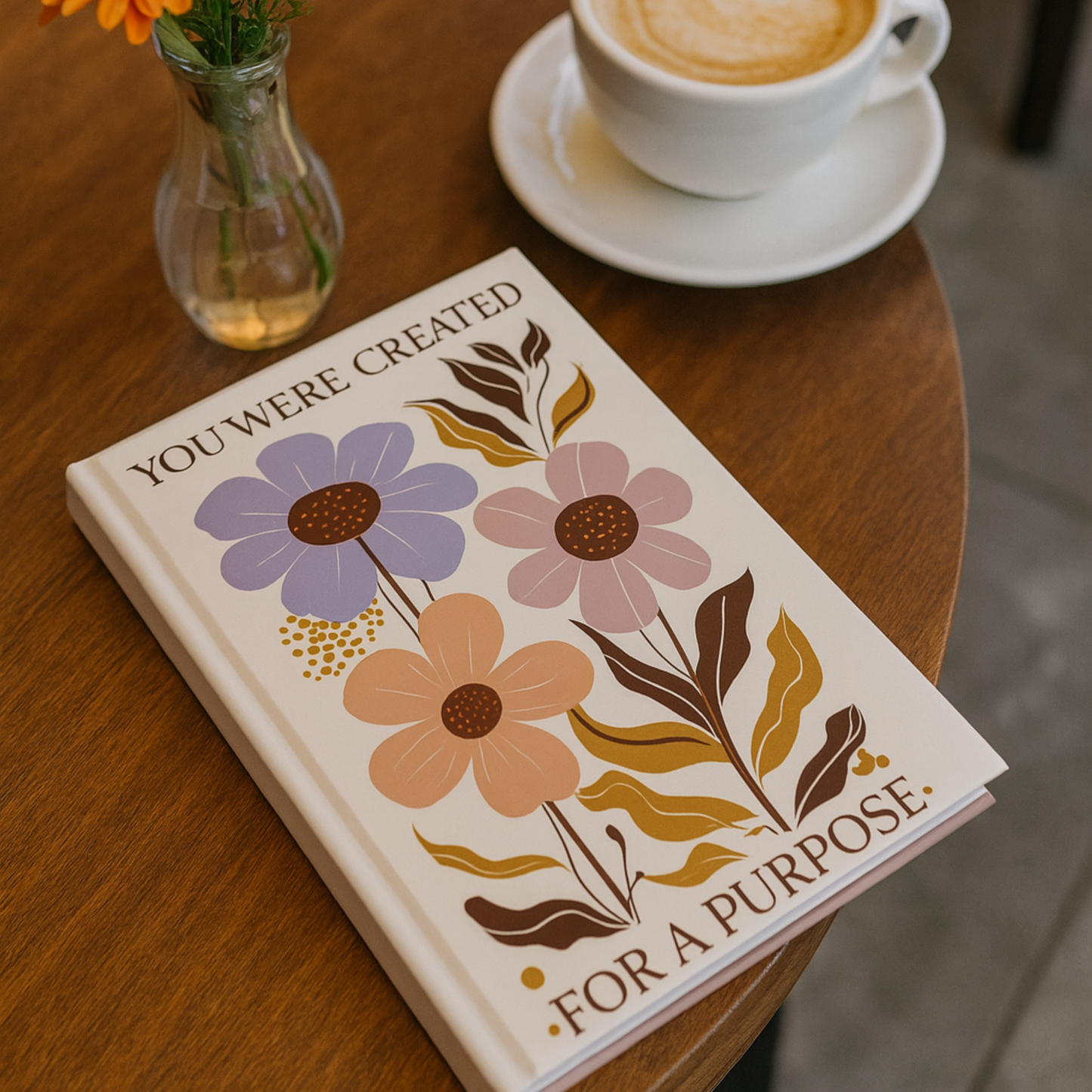 Inspirational Floral Writing Journal, Floral Journal Hard Cover, songwriter notebook, Christian Faith Notebook, Motivational Gift Diary