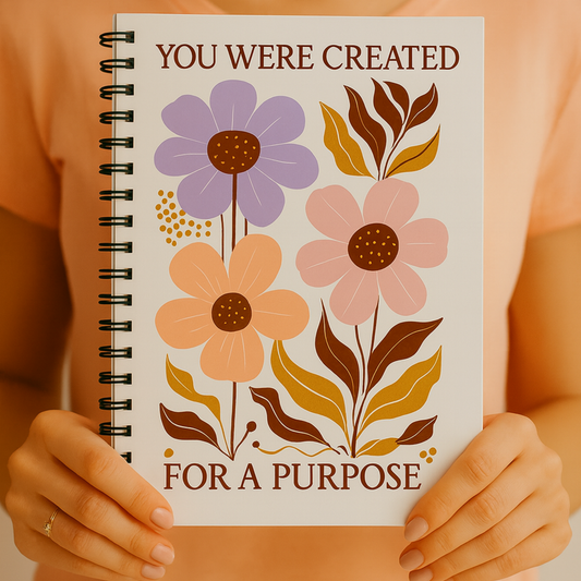 Inspirational Floral Writing Journal, Floral Journal Spiral, songwriter notebook, Christian Faith Notebook, Motivational Gift Diary