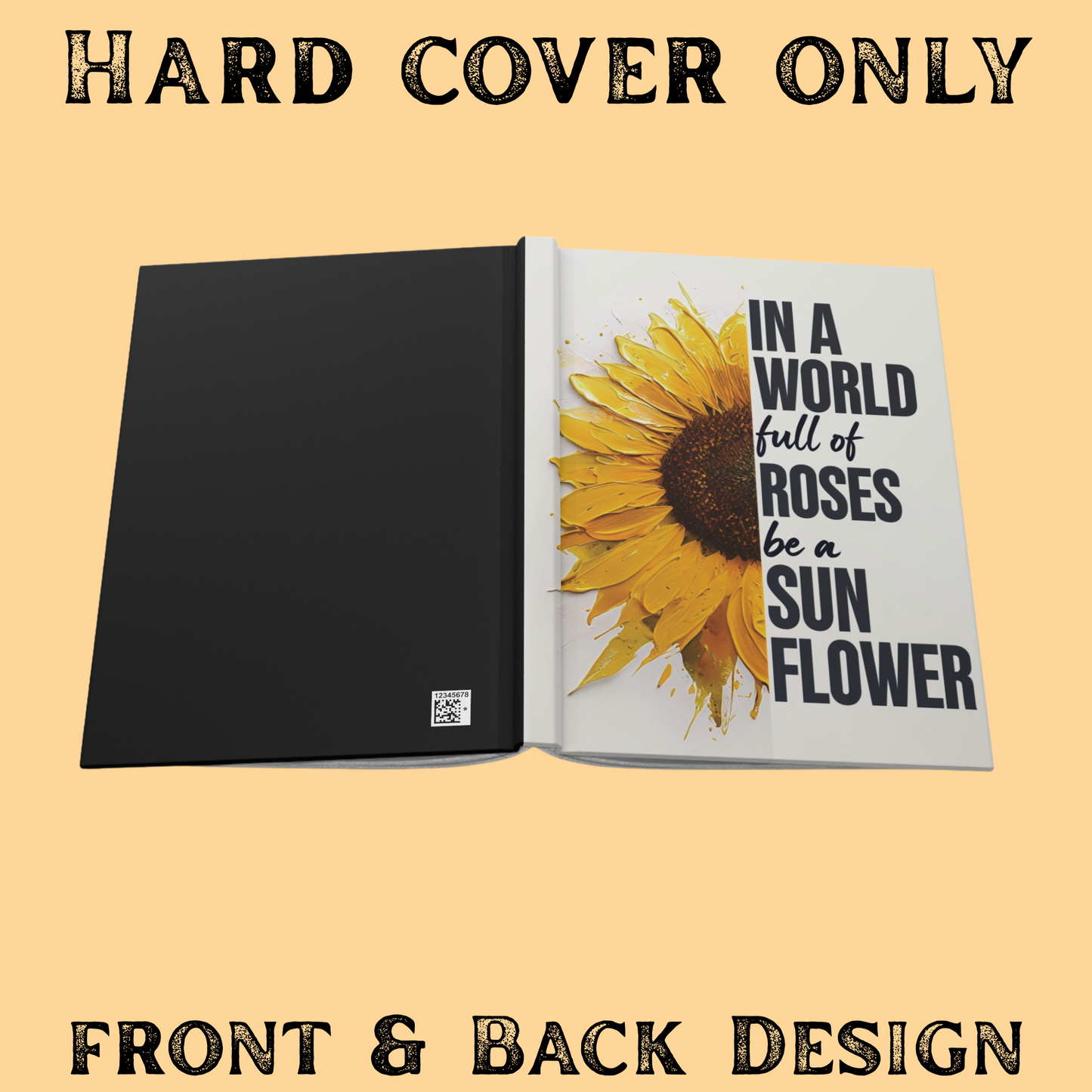Journal Sunflower Hardcover Journal Motivational Quote Writing Notebook Aesthetic Daily Journal Gift for Women Students Writers