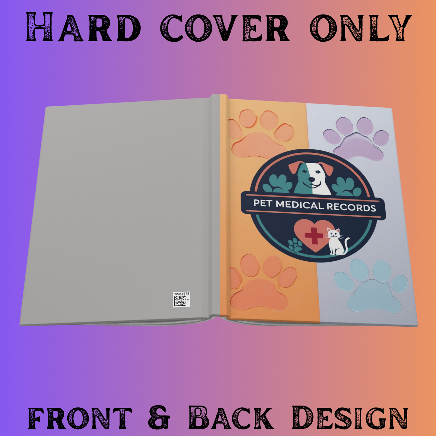 Journal Pet Medical Records Hardcover for Dogs Cats Vet Visits Vaccination Tracker Pet Health Log Animal Care Organizer