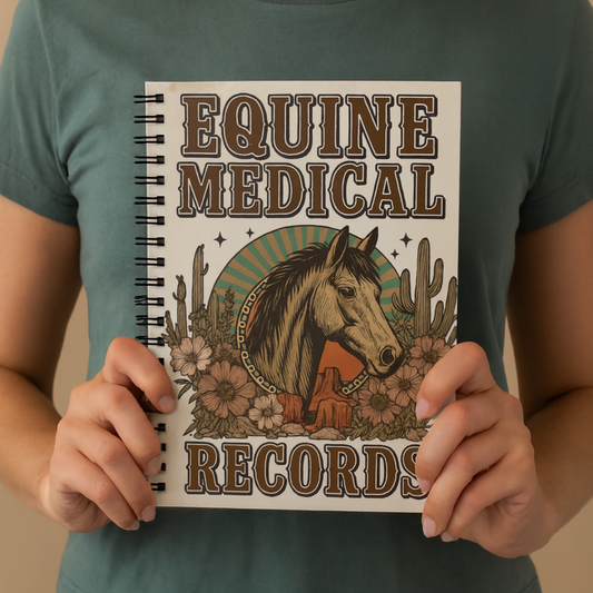 Journal Equine Medical Records Spiral Notebook Horse Health Log Vet Visit Vaccination Tracker Farrier Training Organizer